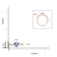 thumbnail image 4 of ANGARA Natural Split Shank Trillion Tanzanite Engagement Ring in 14K Rose Gold for Women (Size-6mm) | December Birthstone, Birthday, Anniversary, Jewelry Gift for Women | Natural Tanzanite Ring, 4 of 9