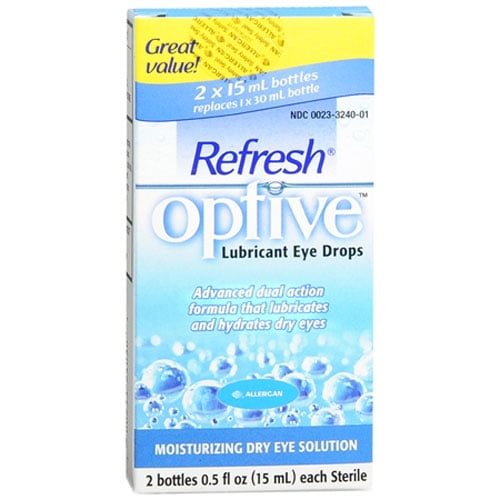 Allergan Optive Lubricant Eye Drops 15 Ml, 2 Each