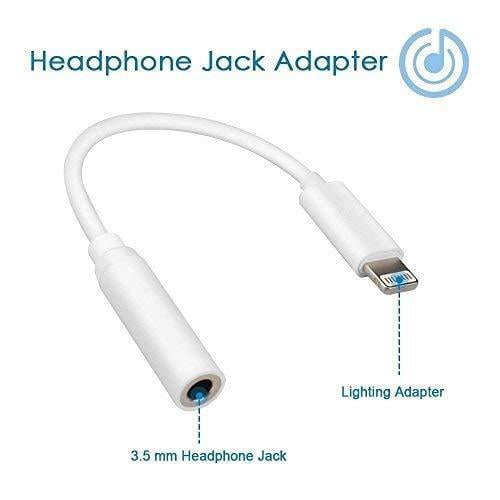 snel Symmetrie Verwant Lightning to 3.5 mm Headphone Jack Adapter for iPhone Lightning Jack  Adapter Connector to 3.5mm AUX Audio (for iPhone 7/8/X/or Latest Version) -  Walmart.com
