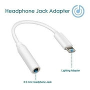 Lightning to 3.5 mm Headphone Jack Adapter for iPhone Lightning Jack Adapter Connector to 3.5mm AUX Audio (for iPhone 7/8/X/or Latest Version)