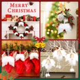 thumbnail image 5 of 10 piezas de alas de ángel de plumas navideñas, adornos para árboles de Navidad blancos, colgantes de alas de plumas de ángel para decoración de fiestas navideñas, 5 of 5