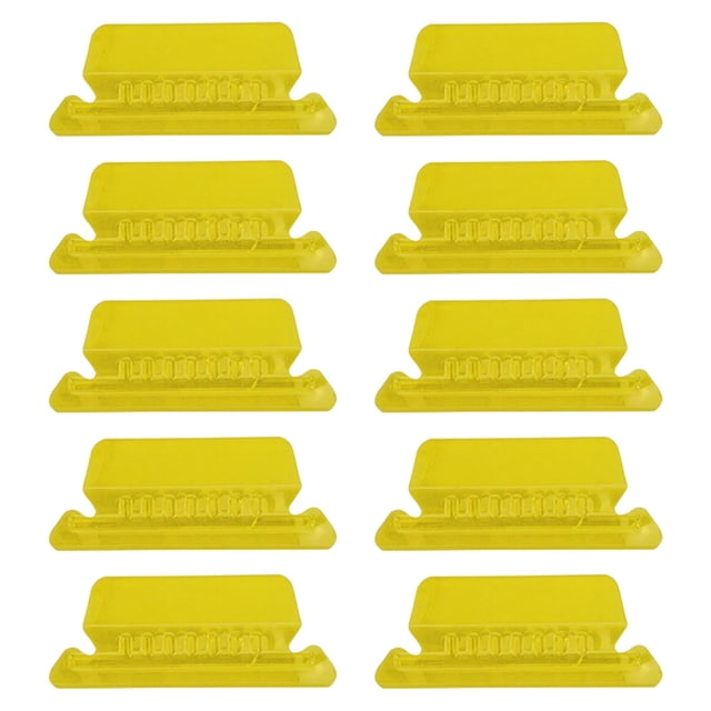 File Folder Tabs, Hanging File Folder Labels, Plastic Hanging Folder Tabs – 10 Sets Tabs And Inserts for Hanging Files Folders, Clear Hanging File Tabs for File Folders(Yellow)