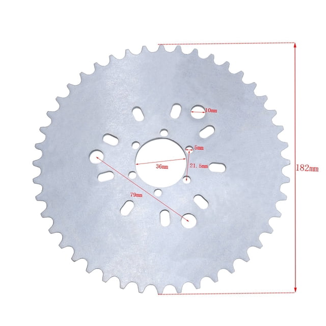 Sthus Pignon de Roue 44T pour Vélo Motorisé 415 Chaîne 49cc 50cc 60cc 66cc 80cc 2 Temps