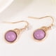 thumbnail image 3 of Accesorio de moda para mujer de 2 colores, pendientes colgantes de aleación con diamantes de imitación, joyería (púrpura), 3 of 4