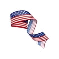 thumbnail image 5 of Patriotic Independence Day Ribbon Set, Red White Blue USA Flag Wired Edge Ribbon for Wreath Bow Gift Wrapping, 4th of July Decorative Craft Supplies, 5 of 6