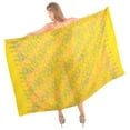 thumbnail image 5 of HAPPY BAY Womens Summer Swimsuit Swimwear Cover Up Wrap Bikini Pareo Beach Sarong Wraps For Women One Size Yellow, Tiny Leaves, 5 of 5