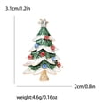 thumbnail image 3 of Dainty Xmas Tree Enamel Brooch Lapel Pin  for Women Rhinestone Crystal Cute Ornament Christmas Pins Festive Costumes Decorations Brooches Jewelry Gifts, 3 of 6