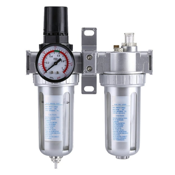 Compressed Air Filter Regulator Lubricator, Professional SFC300 3/8 Inch Air Compressor Filter Regulator,Moisture Water Trap,Cleaner Separator Tool