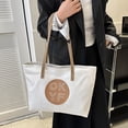 thumbnail image 4 of Bolso de hombro para mujer, nuevo diseño, minimalista, con estampado de letras, gran capacidad, práctico, con cremallera, para el tiempo libre, 2024, 4 of 8