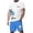 Sky Blue, variant on Glisme Mens 2 Piece Sets Summer Outfits Print Casual Sports Set For Men Short Sleeve Graphic T Shirt And Shorts Outfit Leisure Clothing Set Blue