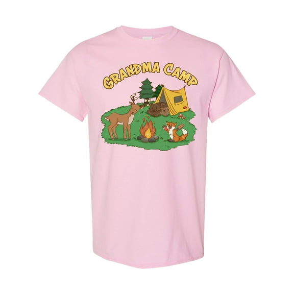 Inktastic Grandma Camp with Camping Animals T-Shirt