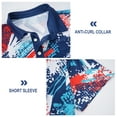 thumbnail image 2 of Golf Polo Shirts for Men Performance Shirt Short Sleeve Recycled Fabric UPF30 Blue L, 2 of 6