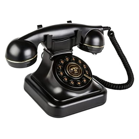 JWQFBC Corded Retro Telephone Fixed Phone Old Fashioned Button Dial for Home Decoration