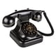 thumbnail image 1 of Teléfono retro con cable antiguo Dial botón teléfono fijo antiguo con ajuste de volumen mecánico Hugo teléfono con cable, 1 of 10