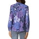 thumbnail image 3 of Camisa de mujer de botones INSPIRE CHIC con estampado floral, de manga larga, cuello puntiagudo, top de oficina, color púrpura, 3 of 5