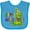 Turquoise, variant on Inktastic Happy Mardi Gras Big and Little Alligators with Beads Boys or Girls Baby Bib