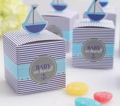 Nautical Little Sailor 'Baby on Board' Baby Shower Favor Box; 60 Pieces