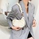 thumbnail image 5 of Bolsa Bolso pequeño informal plisado de Color puro para mujer Retro (blanco) JShteea Para Estrenar, 5 of 7