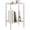 White, variant on Small Side Table - 2-Tier Wood End Table with Storage Shelf for Living Room, Vintage Night Stand for Bedroom Small Spaces, Rectangle Accent Table with Spindle Legs