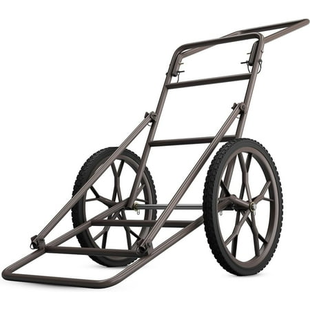 Moccha Deer Cart 500 LBS Capacity Folding Game Cart with 17 Big Wheels Heavy-Duty Metal Frame Ergonomic Handle Deer Cart Game Hauler for Hunting Camping Fishing & Hiking