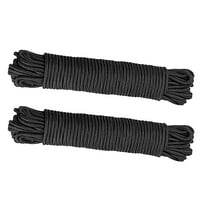 TABLZONE Nylon Clothesline Rope, Heavy Duty Outdoor and Indoor Use, Black Laundry Line for Home and Camping