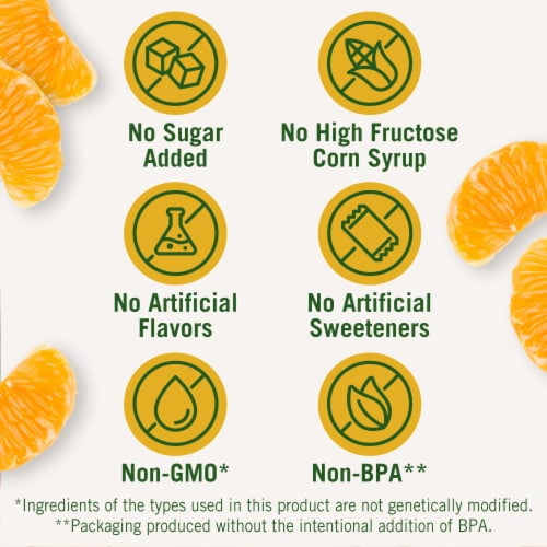2X-Del Monte Mandarin Oranges Fruit Cup Snacks - 4 oz - 4 ct