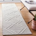 thumbnail image 2 of SAFAVIEH Kilim Meryll Diamond Polyester Runner Rug, Grey/Ivory, 2'3" x 9', 2 of 8