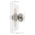 thumbnail image 3 of SAFAVIEH Eytan 2-Light LED Nickel Iron Wall Sconce with Clear Shade, Set of 2, 3 of 10