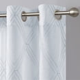 thumbnail image 4 of VCNY Home Capri 4-Piece Diamond Grommet Sheer Curtain Panel Set, White/Grey, 38" x 84", 4 of 5