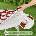thumbnail image 5 of Red Baseballs Pattern Round Fitted Tablecloth with Elastic Edge,Dining Table Cover Waterproof,Outdoor Round Tablecloth for Camping,Dining,Indoor and Outdoor, 5 of 7