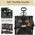 thumbnail image 5 of PNKKODW 400L Foldable Double Decker Wagon, 550LBS Capacity, 360° Handle, All-Terrain Wheels, for Beach/Camp, Black, 5 of 9
