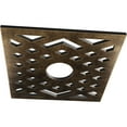 thumbnail image 2 of 24"OD x 6 1/4"ID x 3/4"P Chevron Architectural Grade PVC Pierced Ceiling Medallion, Antiqued Brass, 2 of 10