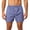 #0466-Blue, variant on Men Summer Plaid Shorts Classic Gingham Pattern Button Front Drawstring Waist Breathable Beach Board Shorts for Young Men
