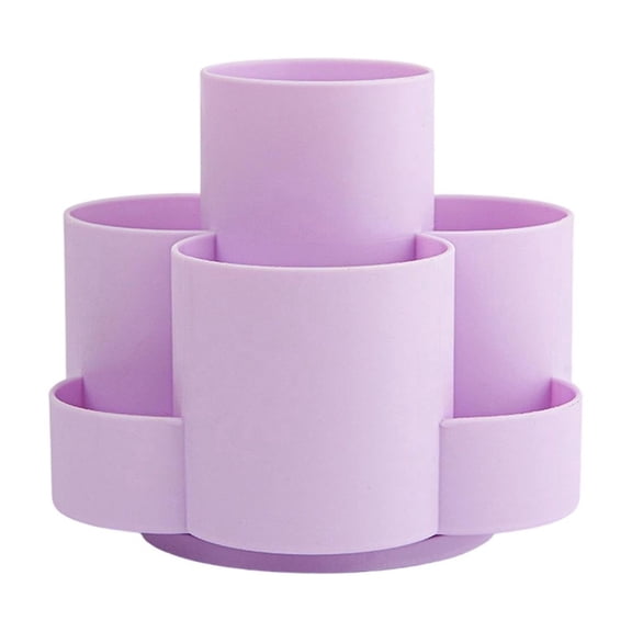 Rotating Desk Organizer, 7-Section Spinning Pen Holder for Stationery, Cute Storage Cup for Makeup Brushes and Desk Accessories, Fun and Functional Room Decor