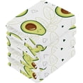 thumbnail image 3 of Kawaii Avocado Washcloth 12x12in Set, 6 Pack Absorbent Cotton Towel Square Kitchen Dishes Towels, Soft Cleaning Face Hand Towel Fast Drying, 3 of 7