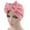 Pink, variant on Women's Cotton Bowknot Wrap Cap for Casual Daily Wear, White One Size