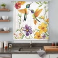 thumbnail image 5 of Spring Floral Sheer Curtains 45 Inches Long, Summer Botanical Birds Colorful Light Filering Curtains, Breathable Simi Curtain Privacy Drapes for Kitchen Bathroom Lightweight Small Window Treatment, 5 of 9