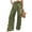Green stripe, variant on Casual Pants for Women High Elastic Waisted in The Back Business Trousers Long Casual Work Pants
