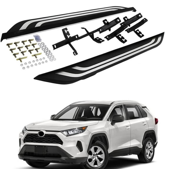 2PCS Fixed Running Boards Fits for Toyota RAV4 2019 2020 2021 2022 2023 2024 2025 Side Step Pedals