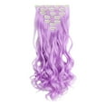 thumbnail image 2 of 22 Inch Clip In Extensions Real Human Hair,Seamless Clip In Hair Extensions Human Hair,Purple, 2 of 4