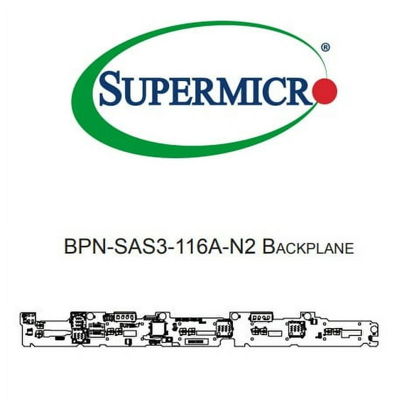 Supermicro BPN-SAS3-116A-N2 Backplane support 8x2.5" SAS3 HDD, and 2x2.5" PCIe NVMe