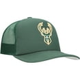 thumbnail image 3 of Men's Mitchell & Ness Hunter Green Milwaukee Bucks Core Evergreen OTC Trucker Adjustable Hat, 3 of 4