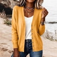 thumbnail image 3 of Wyongtao Womens Button Up Sweaters Soft Knitted V Neck Long Sleeve Solid Color Cardigan Casual Dressy Fall Winter Tops (XS, Yellow), 3 of 5