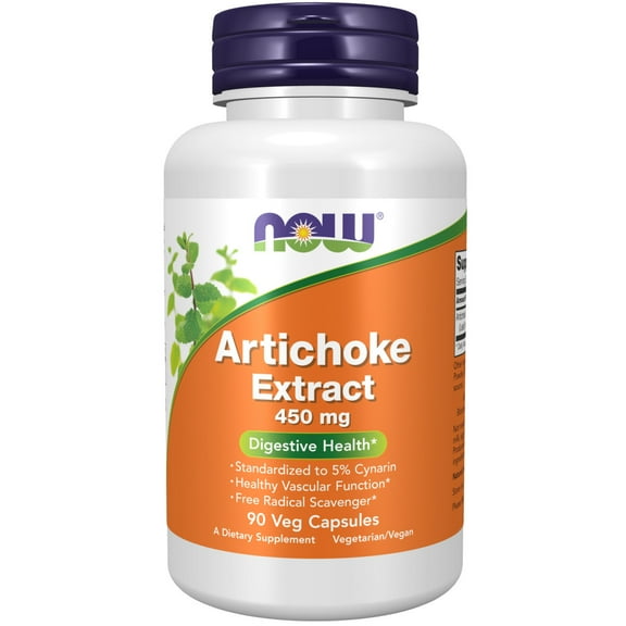 NOW Supplements, Artichoke Extract 450 mg (Standardized to 5% Cynarin), 90 Veg Capsules
