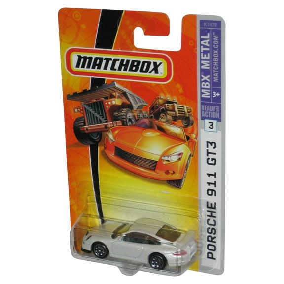 Matchbox MBX Metal (2007) Porsche 911 GT3 White Toy Car #3