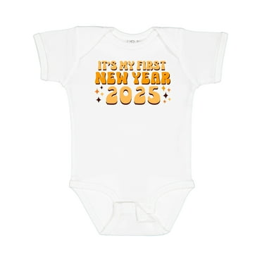 Inktastic It's My 1st New Years 2025 Boys or Girls Baby Bodysuit