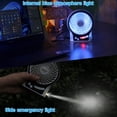 thumbnail image 5 of efluky Mini ventilador de escritorio de 3 velocidades, funciona con pilas recargables con luz LED, ventilador USB portátil silencioso para el hogar, oficina, viajes, camping, exterior, interior, 4,9 p, 5 of 5