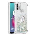 thumbnail image 2 of Funda para Motorola Moto G30/G10 con Brillo Líquido Flotante, Purpurina, Parachoques y Anillo Giratorio Soporte, 2 of 5