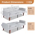thumbnail image 4 of Modern Sofa, Convertible Memory Foam Sofa Futon for Living Room, Bedroom, Office,Apartment, Gray, 4 of 7