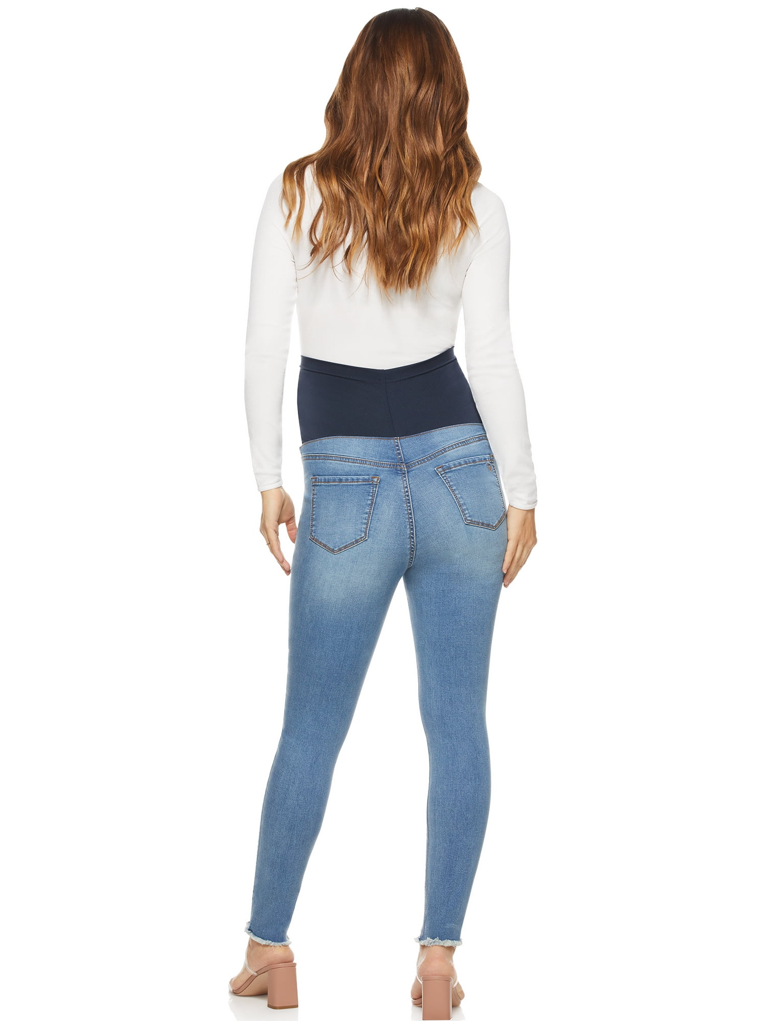 Sofia Jeans by Sofia Vergara Rosa Curvy Ankle Full Band Maternity Jeans, Sizes S-XXL